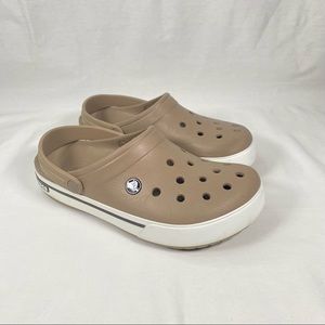 Classic Crocs Unisex-Men's and Women's Clog Sandals Tan Beige White Size 9W 7M